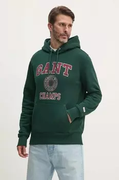 Толстовка Гант Gant, зеленый