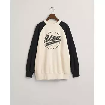 Толстовка Gant Logo Color Block, бежевый