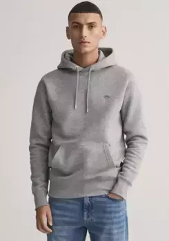 Толстовка Gant "REG SHIELD HOODIE" с вышитым логотипом на груди, серый