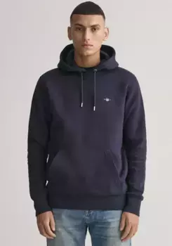 Толстовка Gant "REG SHIELD HOODIE" с вышитым логотипом на груди, синий