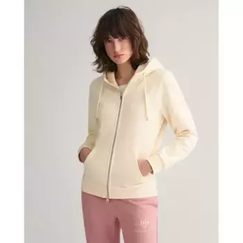 Толстовка Gant Reg Tonal Shield full zip, бежевый
