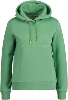 Толстовка Gant "REG TONAL SHIELD HOODIE", со шнуром, зеленый