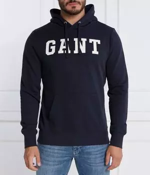 Толстовка Gant Regular Fit, синий / белый