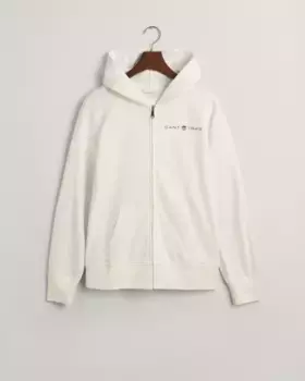 Толстовка Gant с капюшоном "ХУДИ НА МОЛНИИ С ПРИНТОМ ГРАФИЧЕСКОЙ ГРАФИКОЙ", цвет Eggshell