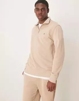Толстовка GANT с логотипом щита на молнии бежевого цвета CO-ORD