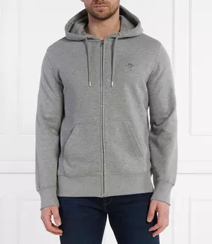 Толстовка Gant shield Regular Fit, серый
