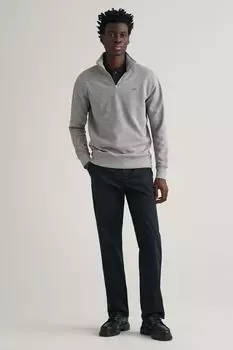 Толстовка Gant Shield с короткой молнией GANT, серый