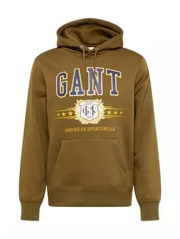 Толстовка Gant, темно-зеленый