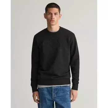 Толстовка Gant Tonal Shield Regular Fit, черный
