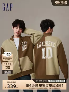 Толстовка Gap с бейсбольным принтом, хаки