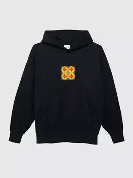Толстовка Gap с капюшоном и принтом, черный