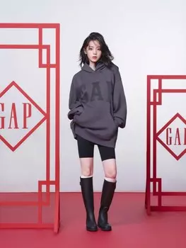Толстовка Gap с капюшоном унисекс, серый