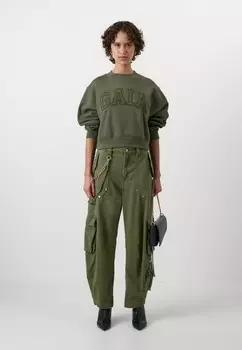 Толстовка GAP X CULT GAIA LOGO CREWNECK GAP, оливковый