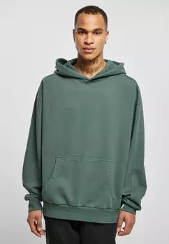 Толстовка GARMENT DYE Urban Classics, бутылочно-зеленый
