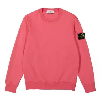 Толстовка garment dyed fleece sweatshirt 'pink' Stone Island, розовый
