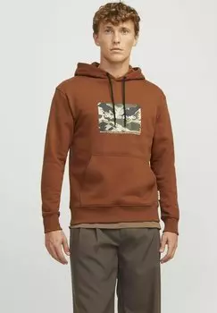 Толстовка GEDRUCKT - Hoodie Jack & Jones, коричневый