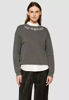 Толстовка GEWASCHENES MIT SCHMUCKSTEINEN s.Oliver, антрацит