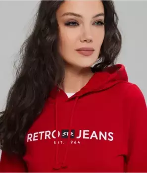 Толстовка Gianna с капюшоном Retro Jeans, красный