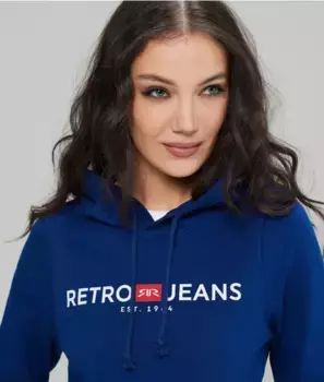 Толстовка Gianna с капюшоном Retro Jeans, синий