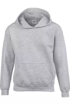 Толстовка Gildan с карманом-кенгуру, серый