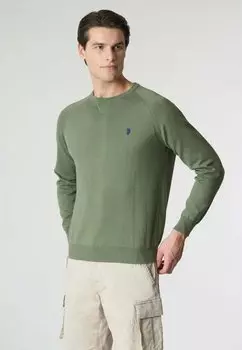 Толстовка GIROCOLLO RAGLAN U.S. Polo Assn., зеленый