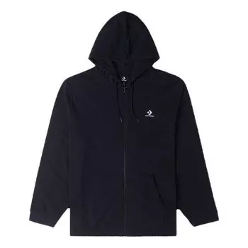 Толстовка go-to chuck patch classic fit full zip jacket 'black' Converse, черный
