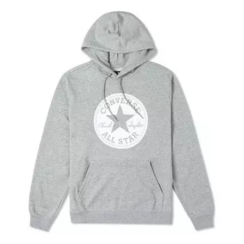 Толстовка go-to chuck taylor patch french terry hoodie 'grey' Converse, серый