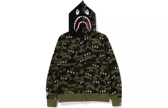 Толстовка GOD SELECTION XXX CO-BRAND унисекс зеленая A Bathing Ape, зеленый