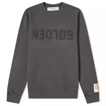 Толстовка Golden Goose Golden Distressed Crew, темно-серый