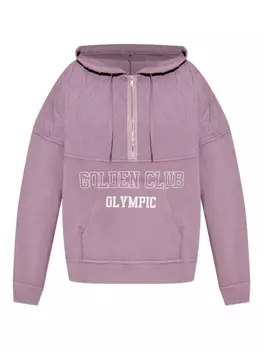 Толстовка Golden Goose со стегаными панелями и застежкой-молнией на половину длины