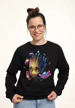 Толстовка GOTG CLASSIC GROOT FLOWERS Marvel, черный