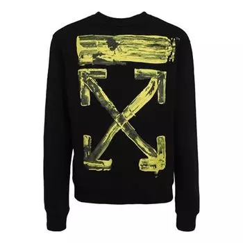 Толстовка graffiti arrow long-sleeve fleece men black Off-White, черный