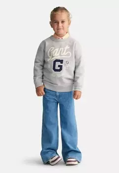 Толстовка GRAPHIC CREW NECK GANT, цвет light grey melange