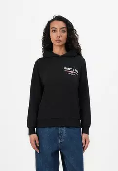 Толстовка GRAPHIC HOODIE - Hoodie GANT, черный