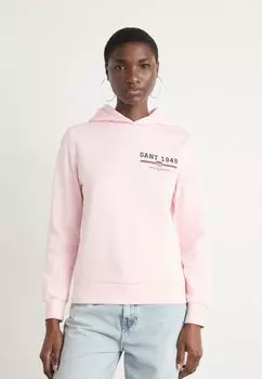 Толстовка GRAPHIC HOODIE - Hoodie GANT, светло-розовый