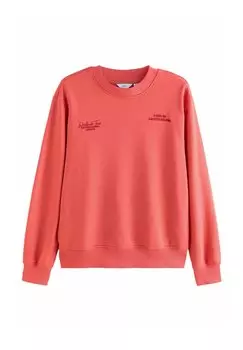 Толстовка GRAPHIC-REGULAR FIT con cappuccio Next, коралловый