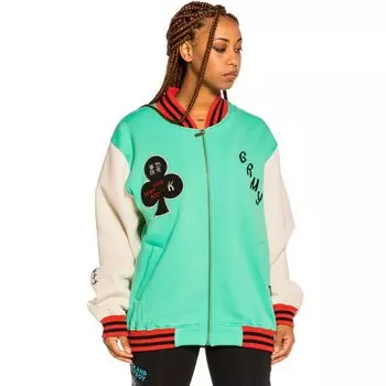 Толстовка Grimey Destroy All Fear Full Zip, зеленый