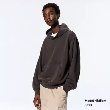 Толстовка GU с капюшоном, темно-серый