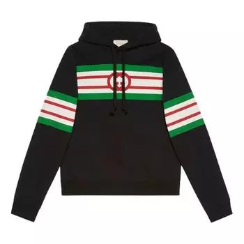 Толстовка GUCCI Interlocking G Print Hoodie 'Black', черный