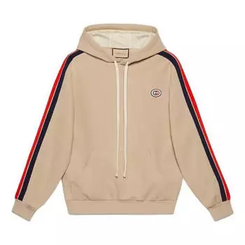 Толстовка GUCCI Jersey Hooded Sweatshirt 'Beige', бежевый