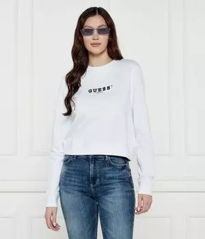 Толстовка Guess Jeans Cropped Fit, белый