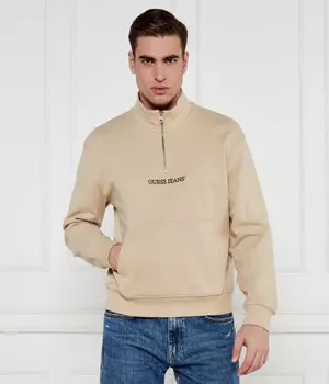 Толстовка Guess Jeans Regular Fit с застежкой-молнией, бежевый