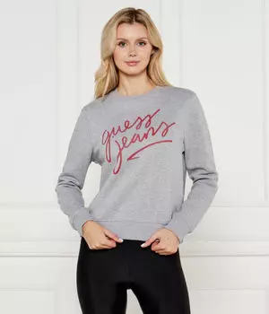 Толстовка Guess Jeans Regular Fit, серый / красный