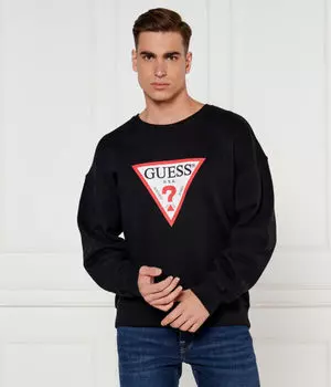 Толстовка Guess Jeans с логотипом, черный