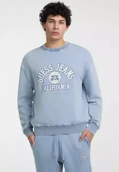 Толстовка GUESS JEANS SWEATSHIRT MIT AUFGEDRUCKTEM LOGO Guess Jeans, светло-голубой