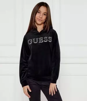 Толстовка Guess Regular Fit с блестящим логотипом, черный