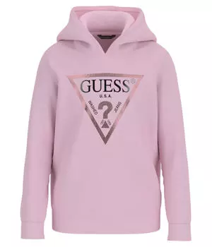 Толстовка Guess Regular Fit с логотипом, розовый