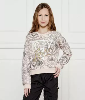 Толстовка Guess Regular Fit с принтом узора, розовый