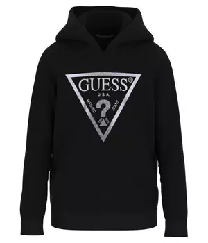 Толстовка Guess Regular Fit с треугольным логотипом, черный