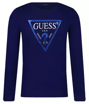 Толстовка Guess Regular Fit, синий / голубой / белый
